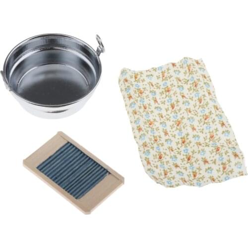 1/12 Mini Dollhouse Bathroom Set Miniature Realistic Dollhouse Decor