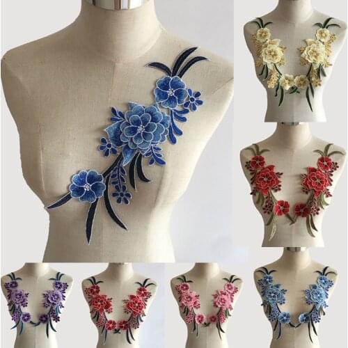 New arrive Multicolor Lace Neckline Embroidery Applique Lace Collar DIY Sewing Lace Fabric Decoration Clothing Accessories