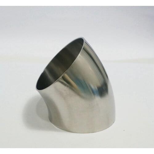 102mm 4" O/D 304 Stainless Steel Sanitary Weld 45 Degree Elbow Pipe Fitting