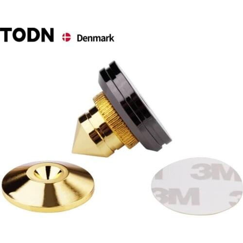 4 Sets speakers Stand Feet Foot Pad Pure copper gold loudspeaker box Spikes Cone Floor Foot Nail M28*26