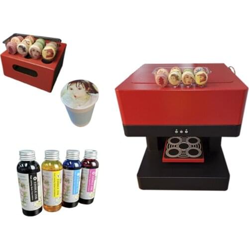 Automatic Flatbed Printing Cake Candy Food Printer Mini Size Coffee Printer