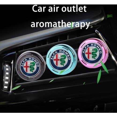 Car Air Freshener Air Outlet Clip Aromatherapy Custom Car Logo Accessories For Alfa Romeo Giulia Giulietta 159 Stelvio Mito 156