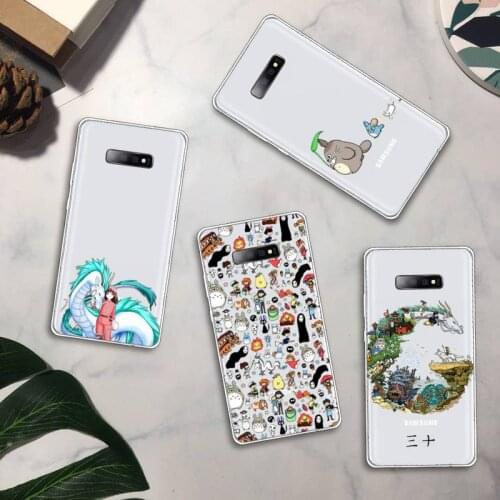 Totoro Spirited Away Ghibli Miyazaki Anime Phone Case Transparent For Samsung Galaxy A 71 21s S note 8 9 10 plus 20 ultra