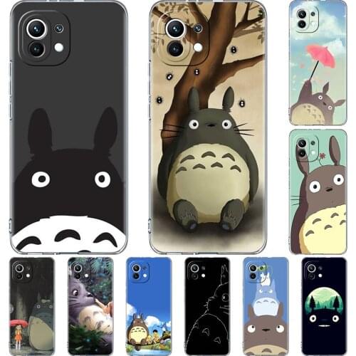 Soft Clear Case For Xiaomi Mi Poco X3 NFC 10T Pro M3 Note 10 Lite 11 F3 9T F3 CC9 TPU Silicone Phone Cover Studio Ghibli Totoro