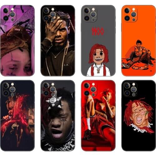 Black tpu case for iphone 5 5s se 2020 6 6s 7 8 plus x 10 XR XS 11 12 mini pro MAX back cover Rapper YG