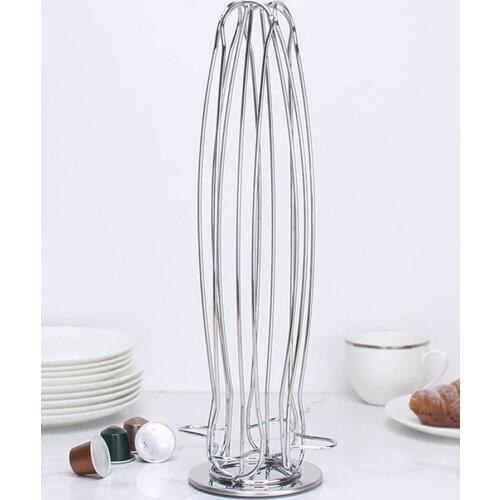 40*14CM/ Coffee Capsule Storage Rack Rotatable Metal Coffee Capsule Holder 360 Degree Rotating Rack Coffee Capsule Stander