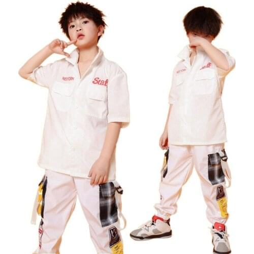 Children Hip Hop Clothes Kids Sweatshirt Pants Set Ballroom Dancewear Girls Jazz Street Dance Costume Stage Rave Clothing
