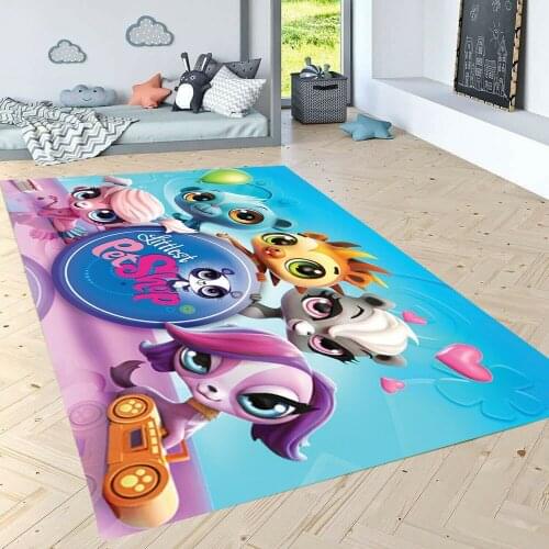 Littlest Pet Shop Patterned Carpet ,Non Slip Floor Carpet,Teens Carpet,Turkish Rug
