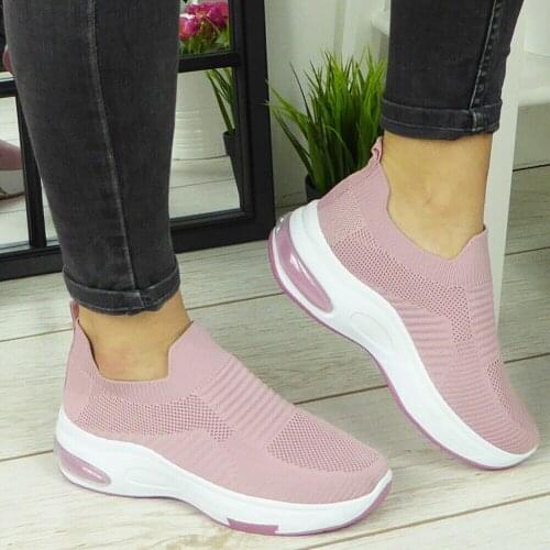 Women Summer Shoes Chunky Sport Sneaker Platform Ladies Sneakers Breathable Womens Slip-on Shoes Casual Loafers for Women 2021