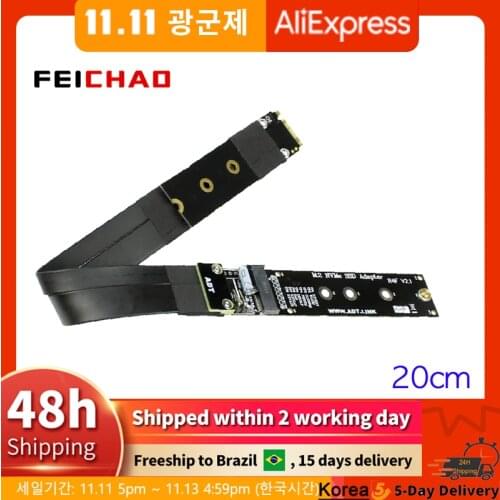 M.2 for NVMe SSD Solid State Drive Extension Cable Riser card support M2 M key PCI-E 3.0 x4 pcie 4x Full Speed ADT 32G/bps R44SF