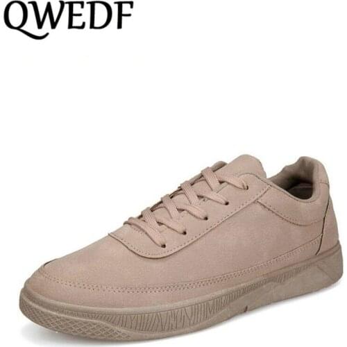 QWEDF 2019 New men casual shoes young Men Comfortable soft sneakers shoes Breathable Fashion spring summer flat shoes DD-025
