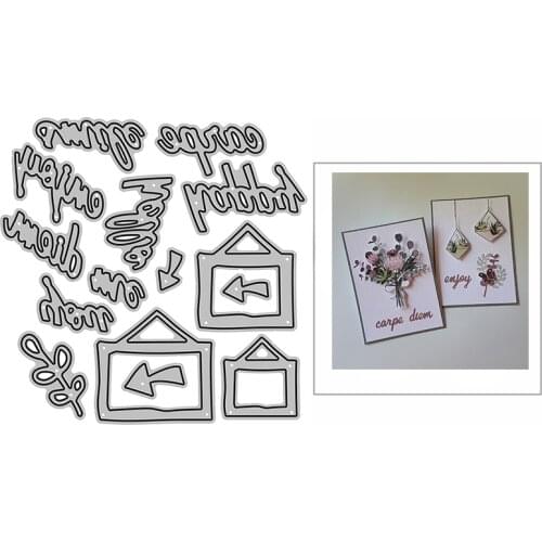 New Happy Smile Arrow Frame Craft Embossing Mold 2021 Metal Cutting Dies for DIY Decor Scrapbooking Album Card Making No Stamps