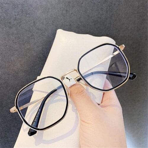 Fashion Anti-Blue Glasses Women Simple Optical Eyewear Spectacles Polygon Frame Eyeglasses