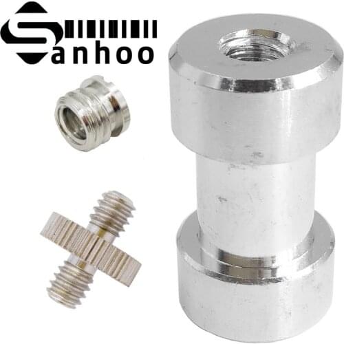 3in1 Sanhoo 1/4" to 3/8" Female Male Tripod Mount Nuts Screw Convert Adapter Flash Light Stand Spigot