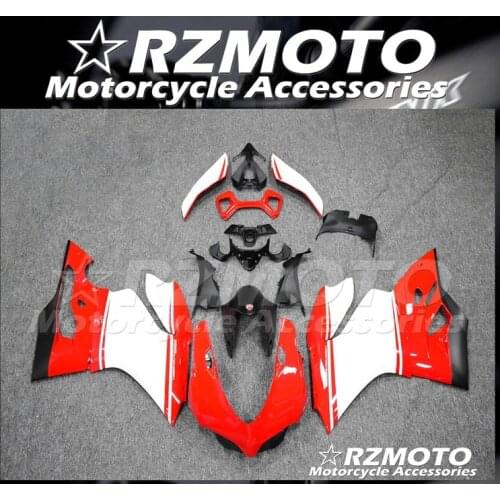 Injection New ABS Motorcycle Whole Fairings Kit Fit for Ducati 899 1199 Panigale 2012 2013 2014 12 13 14 Bodywork set Red White
