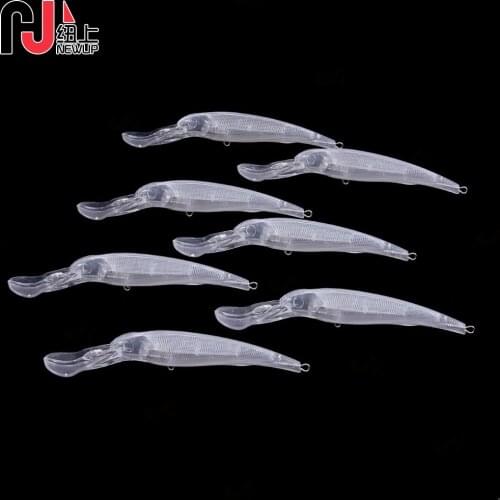 10PCS 16.5CM-26G Blank Body Unpainted Lure Topwater Ultralight Hard Baits Minnow Plastic Fishing Tackle