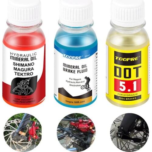 60ml Bicycle Brake Lubricant High Capacity Bike Brake Mineral Oil MTB Road Bike DOT Oil For Shimano Magura Tektro Mountain Bikes