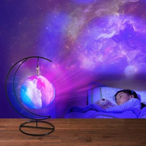 LED Night Light Galaxy Lamp 16 Colors Kids 3D Moon Light Colorful Remote Control Starry Decor Night Galaxy Light For Child Gifts