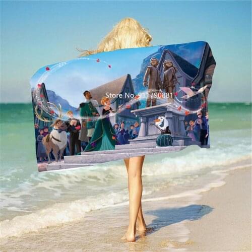 Disney Popular Cartoon Frozen Princess Elsana Lovely Olaf Prints Comfy Soft Bath Towel Towel Childrens Bathroom Supplies