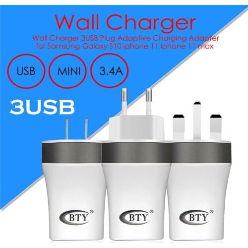 Universal Mobile Phone Wall Charger EU/US/UK USB Plug Travel Charger Home Charging Adapter for Samsung S10 iphone 11 Pro 11 max