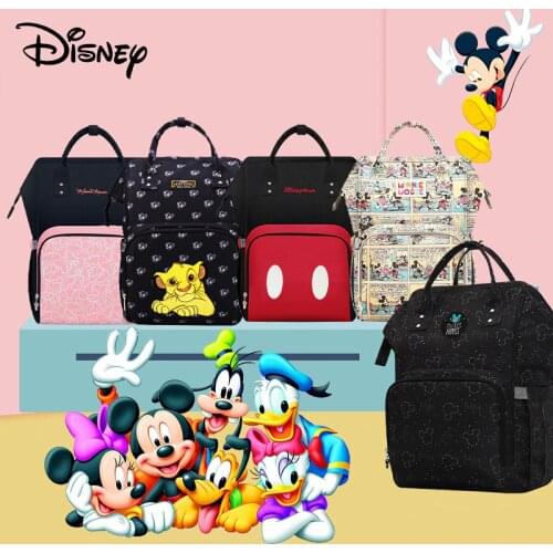 Disney Mother Maternity Care Bag USB Baby Diaper Bags Organizer Baby Stroller Waterproof Insulated Bag Baby Diaper Bag Backpack