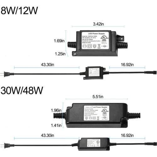 Waterproof 12V 8W Transformer driver power supply For LED Light (EU,UK,US,AU plug) can connect to AC85-264V Electricity