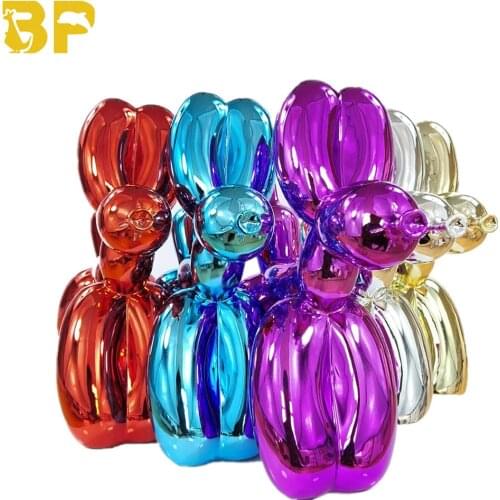 Modern Art Best Quality JK Balloon Dog Limited Edition Colors Metallic Plating Dog with Gift Box Home Ornaments Statue Xmas Gift
