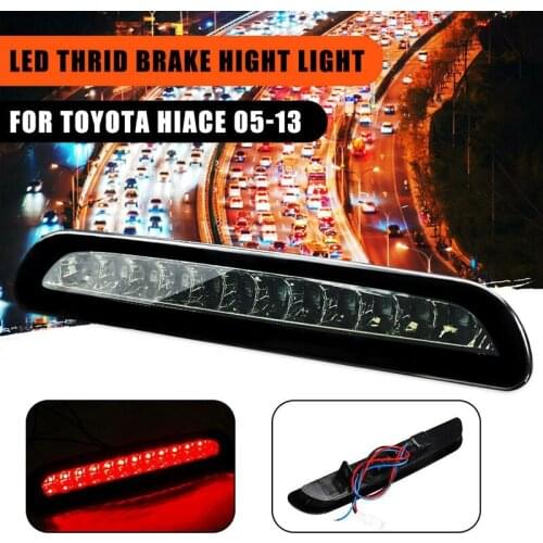 Smoked 12-LED Third Rear Tail Brake Stop Light Reverse Lamp for Toyota Hiace 2005-2013