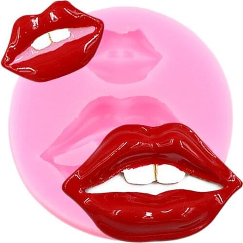 Teeth Lips Silicone Mold Sugarcraft Cake Decorating Tools DIY Wedding Chocolate Cupcake Topper Fondant Candy Polymer Clay Moulds