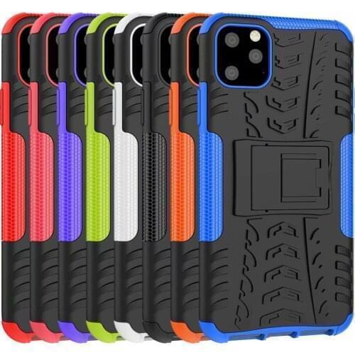 100pcs/Lot For Iphone 13 12 Mini 11 Pro Xr Xs X Max 2 In 1 SE 2020 Combo Armor Hybrid TPU+PC Hard Stand Heavy Duty Case