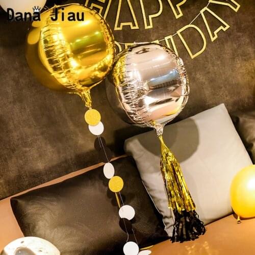 18inch gold silver 4D Foil Balloons wedding Birthday Party decoration Helium Inflatable Ballon Globos Balloon Toys