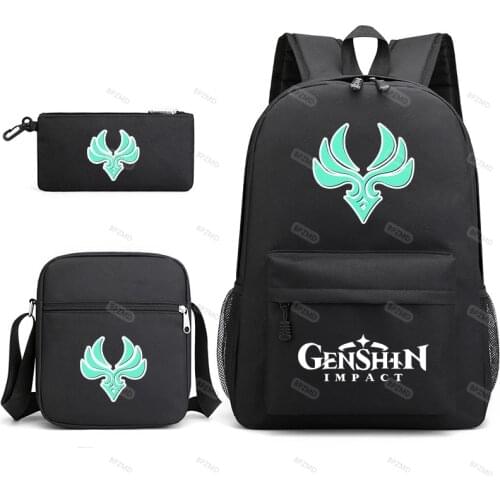 3D Genshin Impact backpack Children Cartoon Anime School Bag laptop Rucksack Girl Boy Knapsack Unisex Waterproof Travel bag