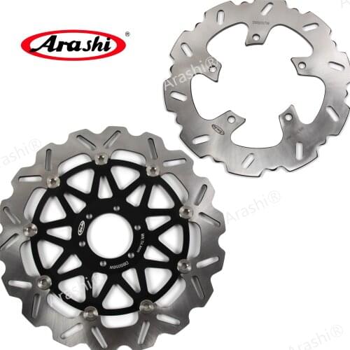 ARASHI For BMW G650X MOTO CNC Front Rear Brake Rotors Brake Disc Fit BMW G 650 X MOTO 2007-2009 2008 07 08 09 Wave Rotor