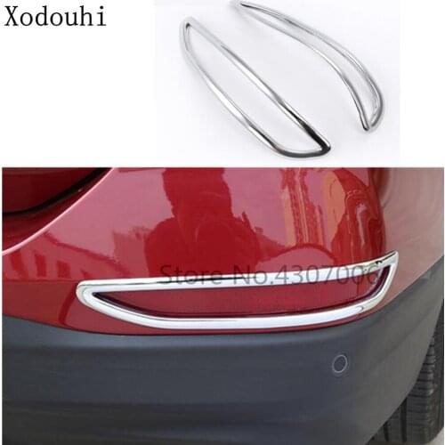 Car ABS Chrome Cover Trim Back Tail Rear Back Fog Light Lamp Frame 2pcs For Chevrolet Equinox Third GE 2017 2018 2019 2020