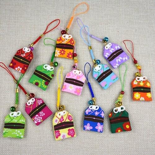 Traditional Omamori Clothing Styles Flower Pray For Good Bag Pendant Keychains Present Y03