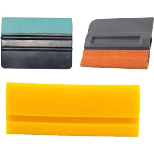 Carbin 3pcs Winonw Tint Tools Carbon Foil Film Car Vinyl Wrap Tool Kit 3D Wool Squeegee Car Cleaning Scraper Brush Wrapping Tool