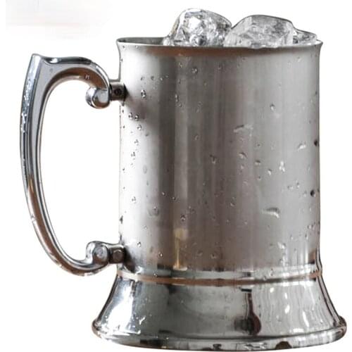 Cocktail Goblet Imported 304 Stainless Steel Cocktail Cup Goblet Fire Pulled Glass Beer Mug Goblet Copper Cup Glass Moscow