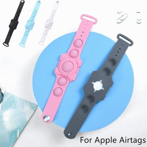 For Apple Airtag Case Wearable Wristband For Children Kids Silicone Soft Skin-friendly Light Protective Cover For Apple Airtags