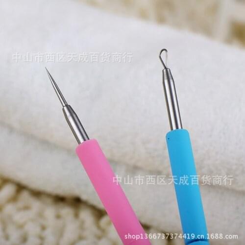 2pcs Blackhead Remover Stainless Steel Blackhead Blemish Pimples Comedone Acne Needle Extractor Remove Tool Wholesale