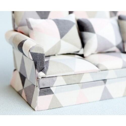 Collection 1:12 Dollhouse Mini Sofa Life Scene Decoration Kids Toys Gifts