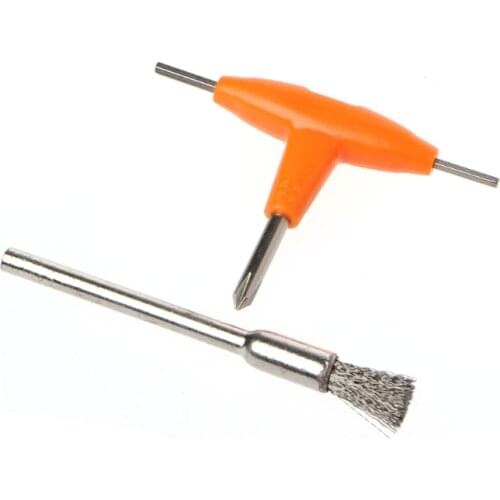 Metal T-type Screwdriver + Cleaning brush Tanks Heating Wire Coils DIY Tool Hot July1Whosale&DropShip