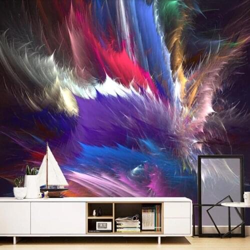 Milofi custom wallpaper mural Nordic abstract art color feathers three-dimensional background wall decoration wallpaper