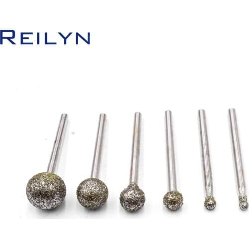 Grit#60 Emery diamond bit dremel metal bit dremel tools polishing grinding bits 3/4/5/6/8/10/12mm for rotary tools for dremel