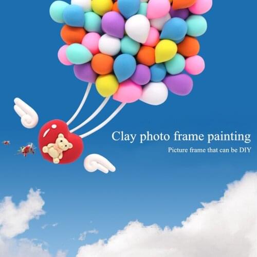 NEW DIY Super Light Air Dry Clay Set Photo Frame for Kids Picture Handmade Material Educational Creative Girl Toys Gift