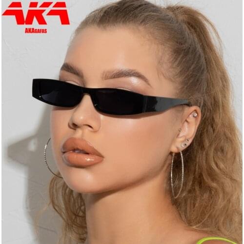 AKAgafas Rectangle Sunglasses Women 2021 Small Vintage Glasses Women Brand Designer Eyewear Steampunk Female Shades Gafas De Sol