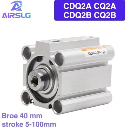 CDQ2B CDQ2A CDQ2B40 CQ2B40 CDQ2A40 CQ2A40 -5DZ-10-15-20-25-30-35-40-45-50-75-100 DZ Air pneumatic cylinder Rod end famale thread