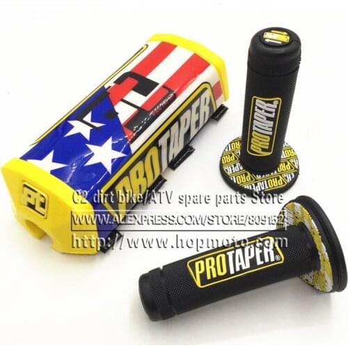 Motorcycle Protaper grips Motocross handle bar pads DIRT PIT BIKE 1-1/8" or 7/8" HANDLEBAR RUBBER GEL Dual Density MX Grips
