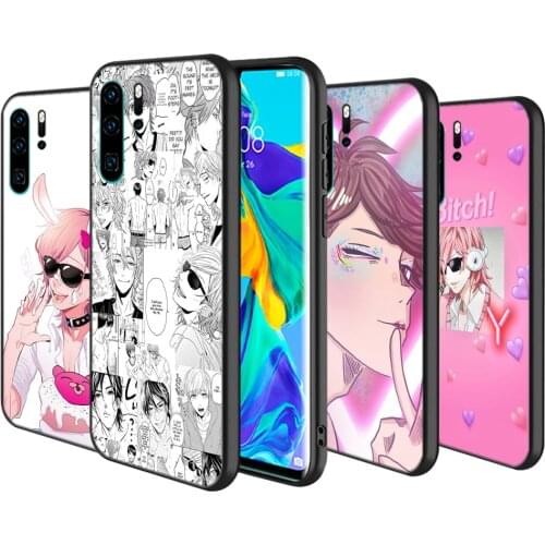 Silicone Cover Anime Yarichin Club For Huawei P40 P30 P20 Pro P10 P9 P8 Lite E Plus 2019 2017 Phone Case