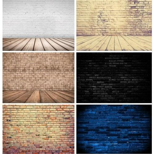 SHENGYONGBAO Vinyl Custom Vintage Brick Wall Wooden Floor Photography Backdrops Photo Background Studio Prop 21712 YXZQ-12
