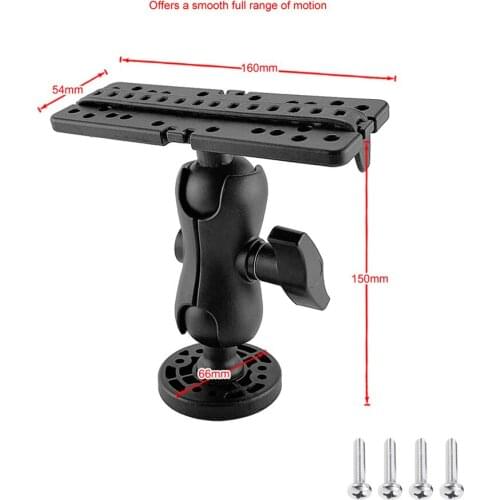 360 Degree Swivel Ball Mount Marine Kayak Electronic Fish Finder Mount Base Fishfinder GPS Plate Rotating Boats Yachts Supporter